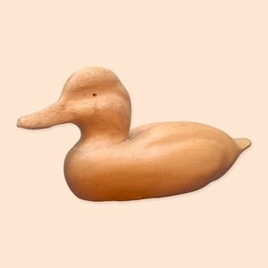 Vintage hand-carved wooden decoy duck 🦆